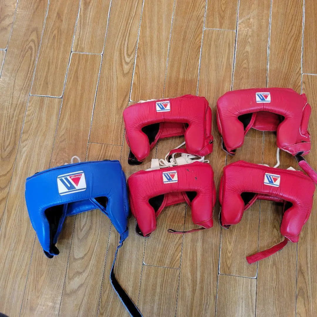 [WINNING] Headgear Red 4-piece set for kids, Old but mostly UNUSED, JAPAN Goods